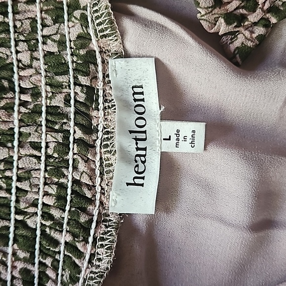 Heartloom Benet Green Floral Tiered Dress Size Large - Picture 8 of 15